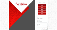 Desktop Screenshot of anokhaindian.com